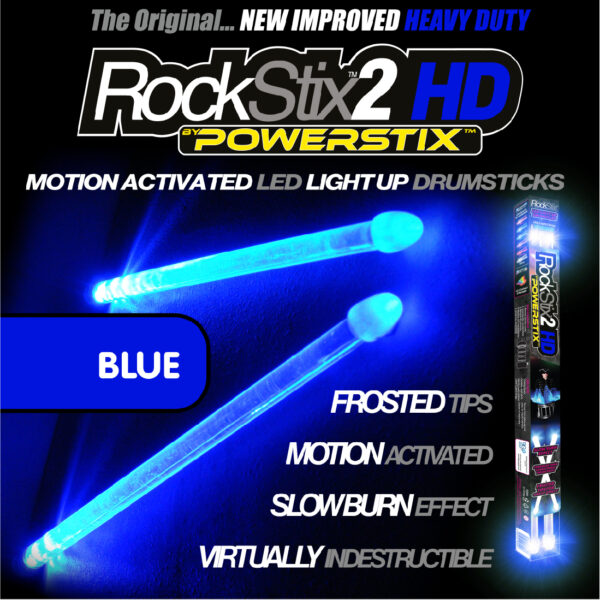 RockStix2HD blue drumsticks