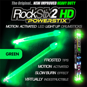 RockStix2HD SCREAMIN' GREEN drumsticks