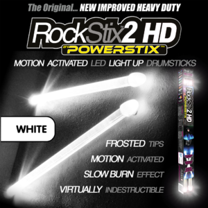 RockStix2HD WHITE drumsticks